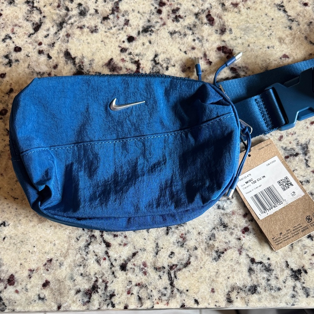 Nike Navy Blue Waist Pack with Reflective Swoosh